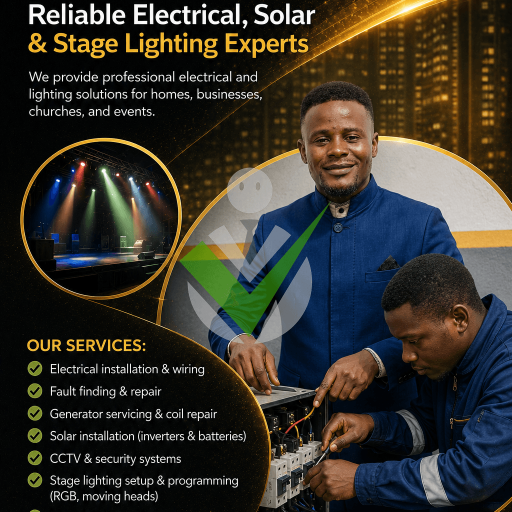 Electrician Electrician And Staged Lightening